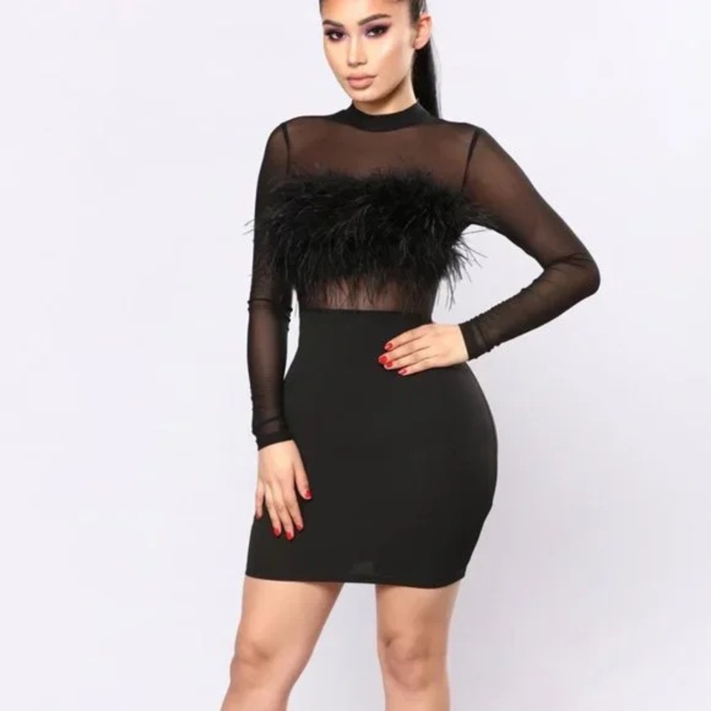 Fashion Nova Secret Diary Fuzzy Mini Dress